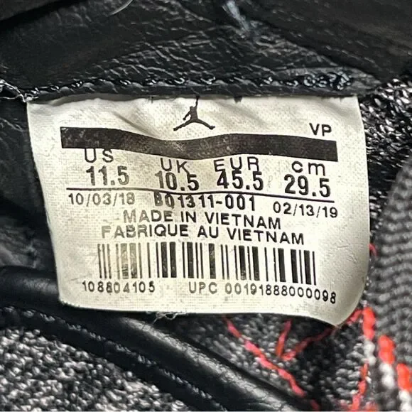 Nike Jordan Apex React Men's Black/Grey Infrared 23 Sneakers Sz 11.5 - Picture 3 of 16